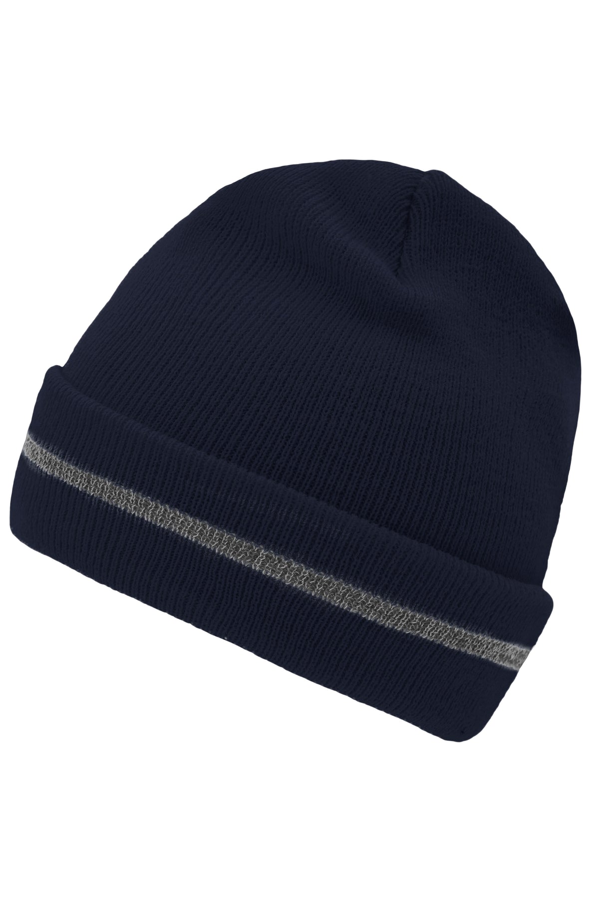Reflective Beanie - Navy/Silver