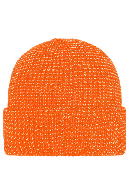 Reflective Winter Beanie - Bright-orange