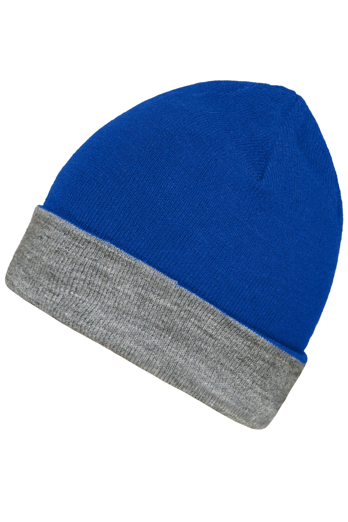 Reversible Beanie - Royal/Grey Heather
