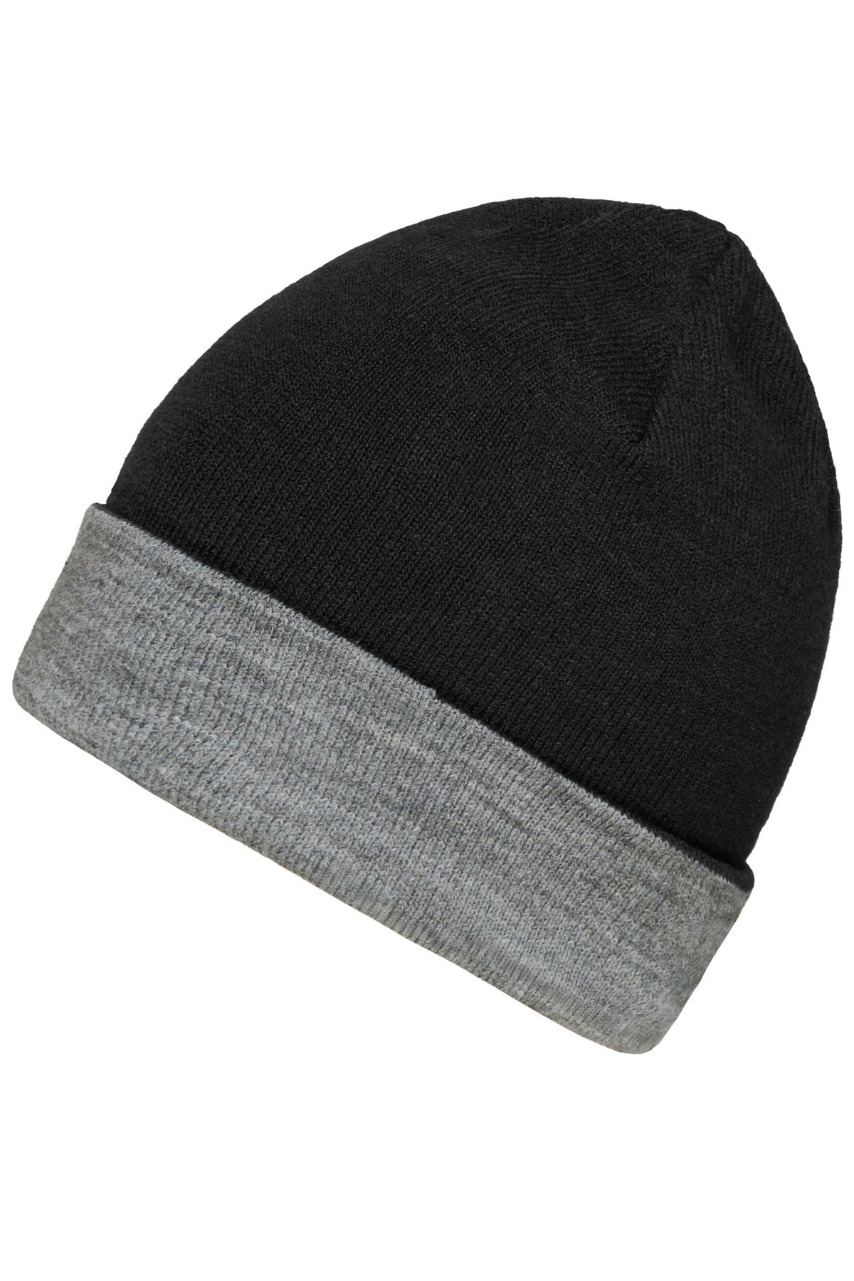 Reversible Beanie - Black/Grey Heather