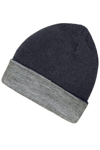 Reversible Beanie - Grey-melange/Grey-heather