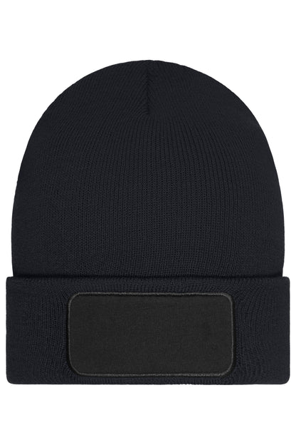 Beanie whit patch-Thinsulate - Black