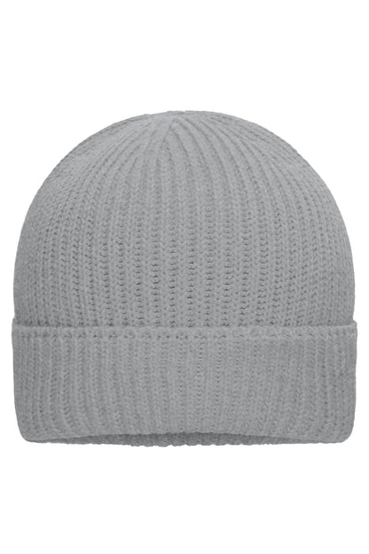 Bio Cotton Winter Beanie - Light Grey Melange