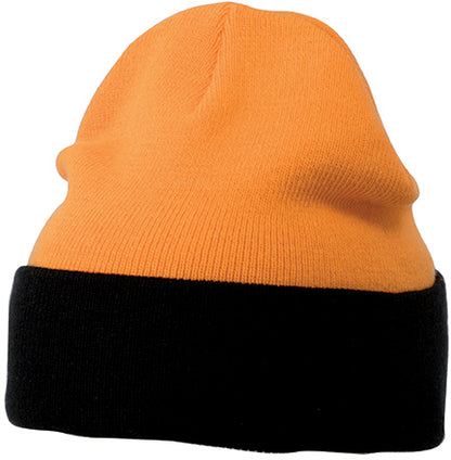 Knitted Cap - Orange/Black