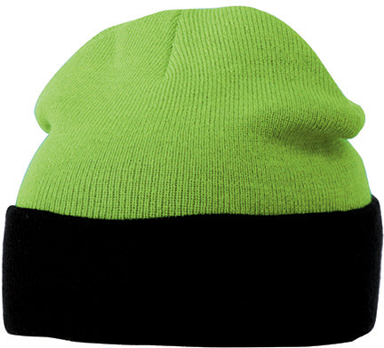 Knitted Cap - Limegreen/Black