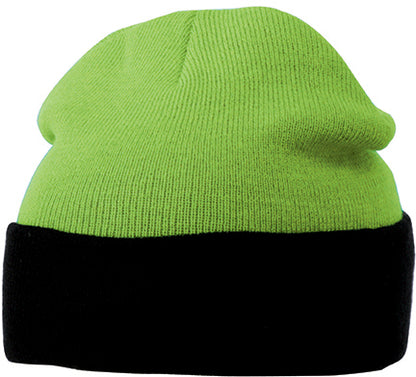 Knitted Cap - Limegreen/Black