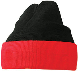 Knitted Cap - Black/Red