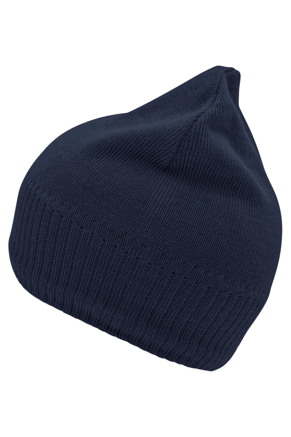 Knitted Beanie with Fleece In - Navy