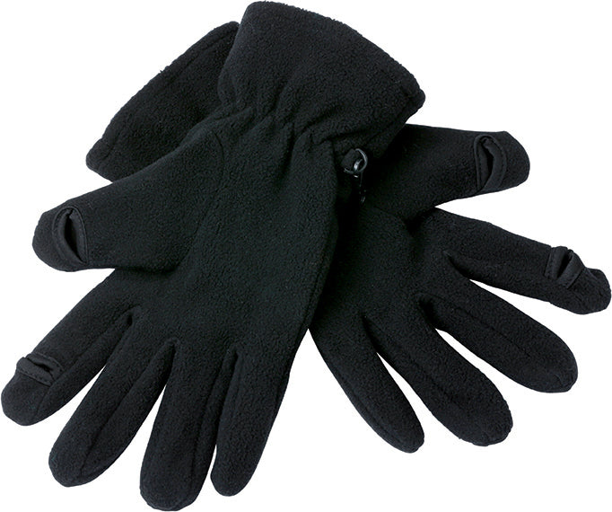 Touch-Screen Fleece Gloves - Black