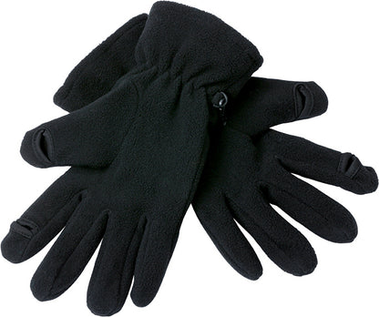 Touch-Screen Fleece Gloves - Black