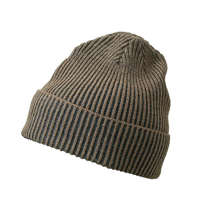 Ribbed Beanie - Dark Olive/Anthracite