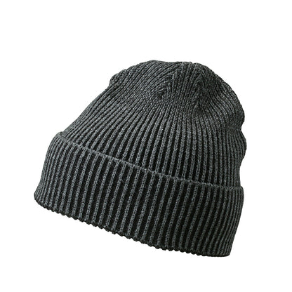 Ribbed Beanie - Anthracite/Black